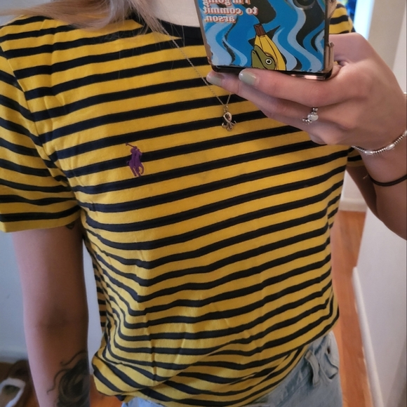 Ralph Lauren Tops - Womens Vintage Ralph Lauren rugby top fits like small